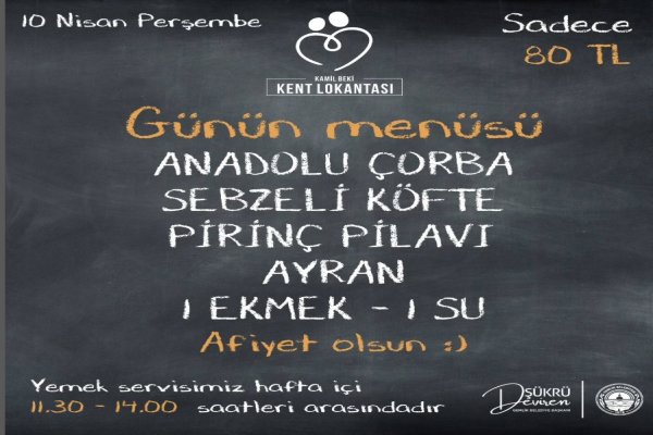 10 NİSAN KENT LOKANTASI MENÜ