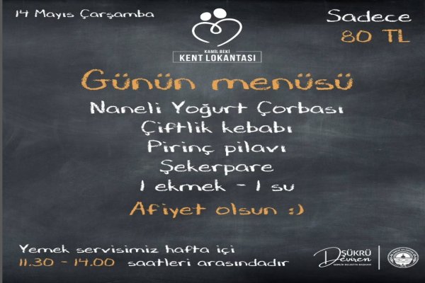 14 MAYIS KENT LOKANTASI MENÜ