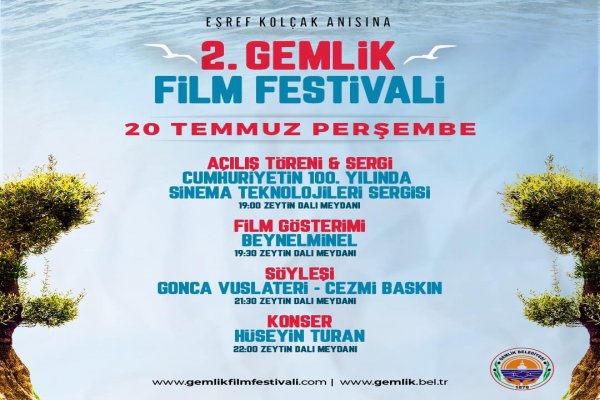 2. GEMLİK SİNEMA FESTİVALİ BUGÜN BAŞLIYOR…