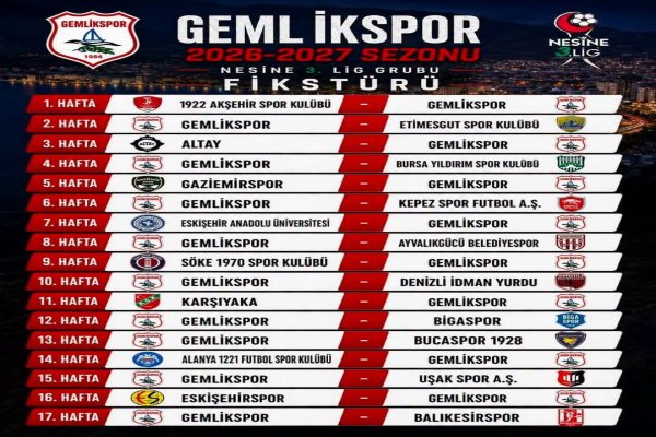 2026-2027 Sezonu Nesine 3. Lig Fikstürü Çekildi