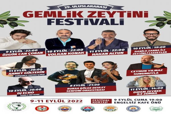 29. Uluslararası Gemlik Zeytini Festivali başlıyor