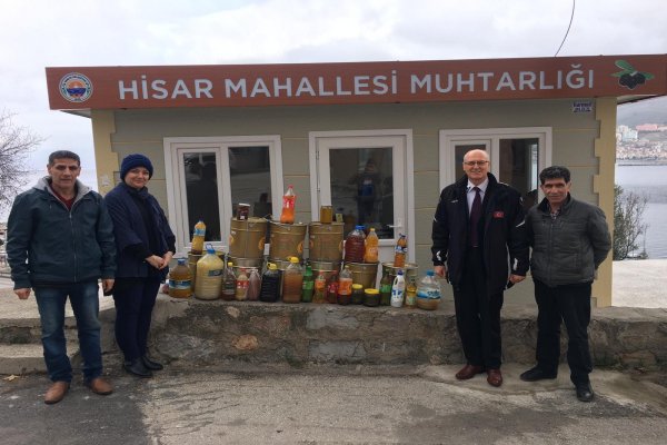 Belediyeye 300 kilo atık yağ teslim edildi