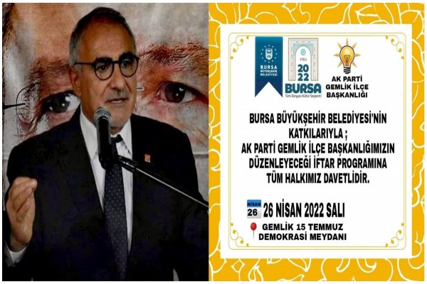 CHP Gemlik İlçe Başkanı Şükrü Aksu: 