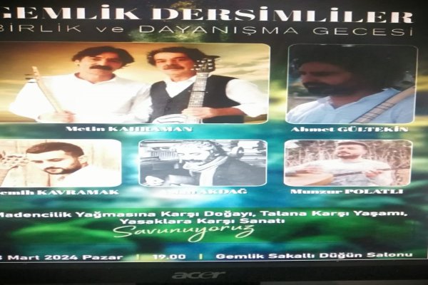 DERSİMLİLER DERNEĞİ BİRLİK VE DAYANIŞMA GECESİ DÜZENLEDİ