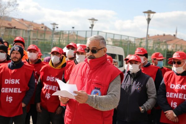 Disk'e bağlı Belediye İş Sendikasından basın açıklaması