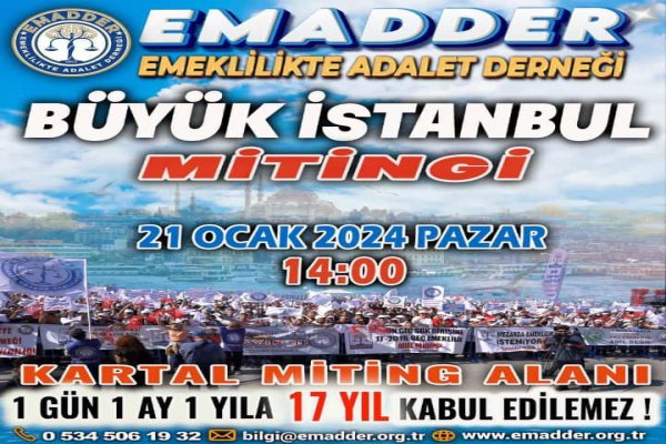 EMEKLİLİKTE ADALET DERNEĞİNDEN BÜYÜK MİTİNG