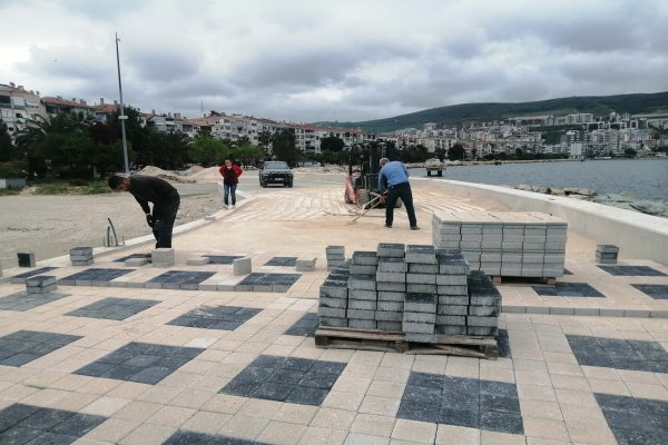 EMİN DALKIRAN KORDONUNA PARKE DÖŞEME ÇALIŞMALARINA BAŞLANDI…