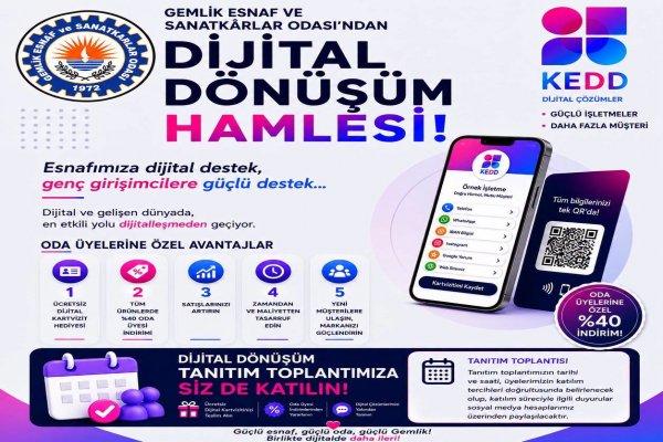 Gemlik Esnaf ve Sanatkârlar Odası’ndan Dijital Dönüşüm Hamlesi!