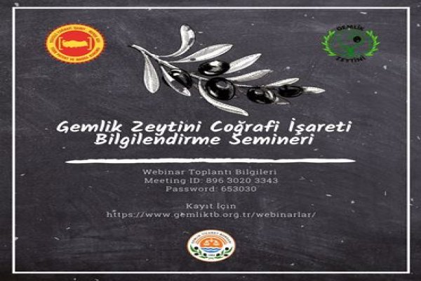 GEMLİK ZEYTİNİ COĞRAFİ IŞARETİ BILGİLENDİRME SEMİNERİ GERÇEKLEŞTİ