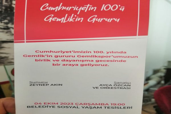 GEMLİKSPOR'A DESTEK İÇİN KONSER DÜZENLENDİ