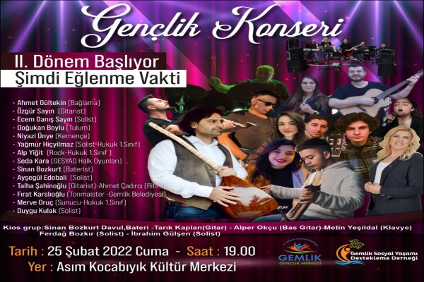 Gençlik Konseri 25 Şubatta