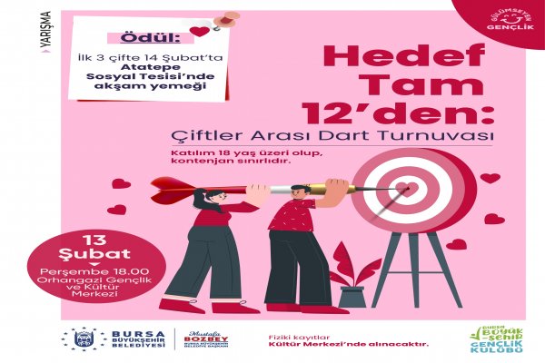 HEDEF TAM 12’DEN: ÇİFTLER ARASI DART TURNUVASI