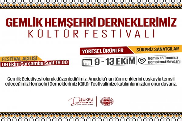 Hemşehri Dernekleri Kültür Festivali 9-13 Ekim