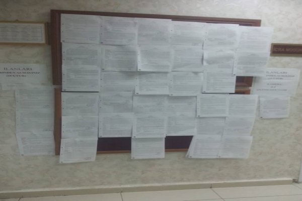 İcra satışları ilan panosu hiç boş kalmıyor