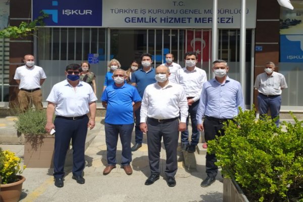 İŞKUR İL MÜDÜRÜNDEN GEMLİK HİZMET MERKEZİNE ZİYARET