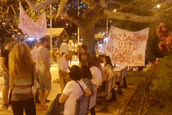 Kaz dağındaki ağaç katliamına Gemlik’ten destek geldi