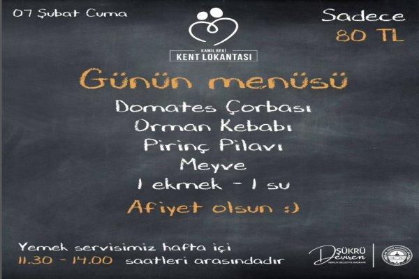 KENT LOKANTASI CUMA MENÜSÜ