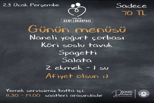 KENT LOKANTASI GÜNÜN MENÜSÜ