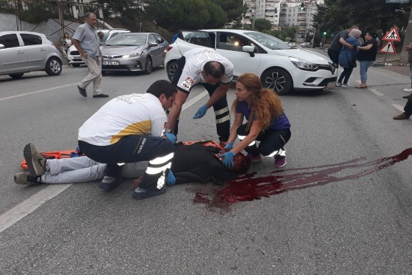 Manastır da motor kazası