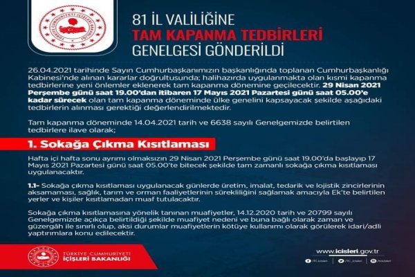 TAM KAPANMAYA GEÇİLİYOR