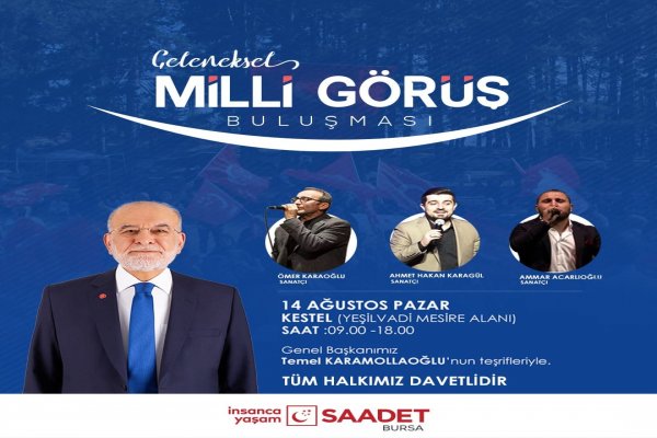 Temel Karamollaoğlu'nun Bursa'ya geliyor