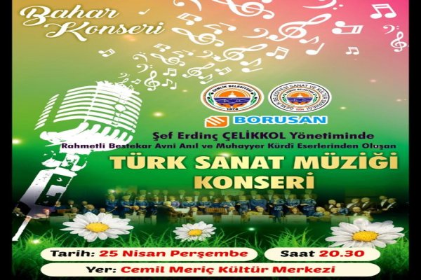 Türk Sanat Müziği Konseri Perşembe günü