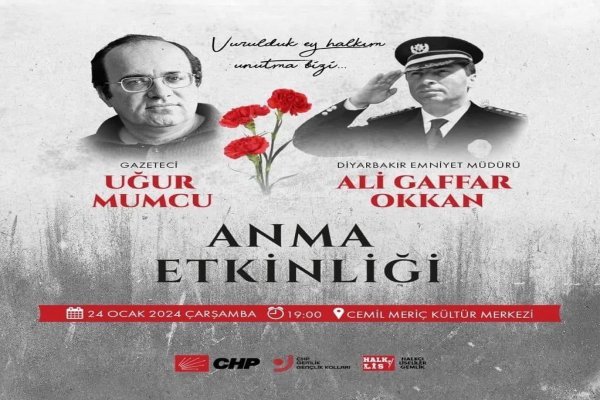 UĞUR MUMCU VE GAFFAR OKKAN ANILIYOR