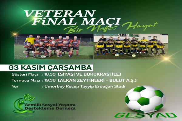 VETERANLAR TURNUVASINDA FİNAL 3 KASIM DA