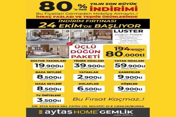 YILIN EN BÜYÜK İNDİRİMİ